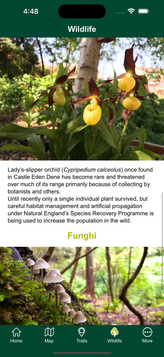 Castle Eden Dene Visitor App