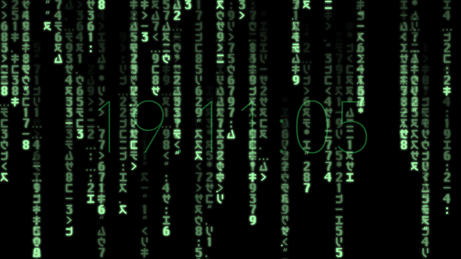 #2. The Matrix Clock (iOS) Podle: Goro Sato