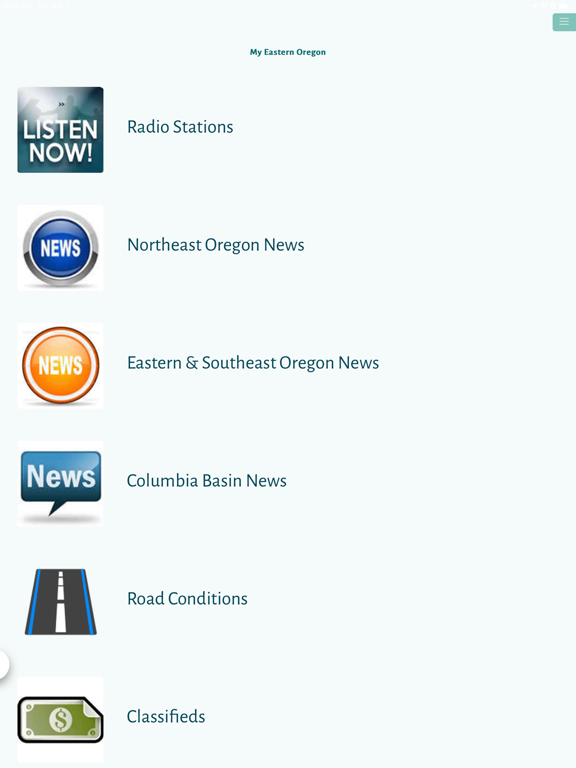My Eastern Oregon iPad screenshot 1 - Entertainment app