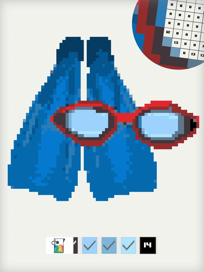 Pixel Land color by number