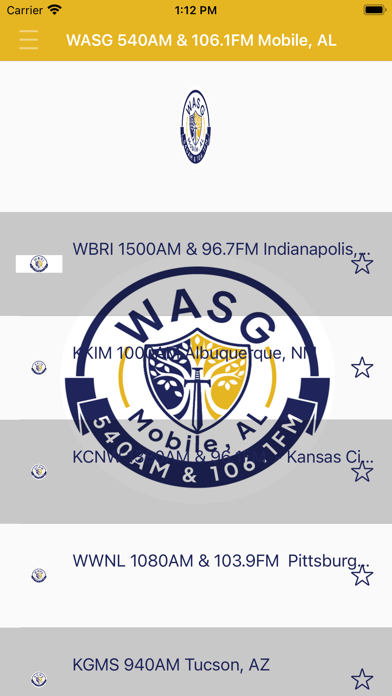 WASG AM540 & FM106.1 Radio Screenshot