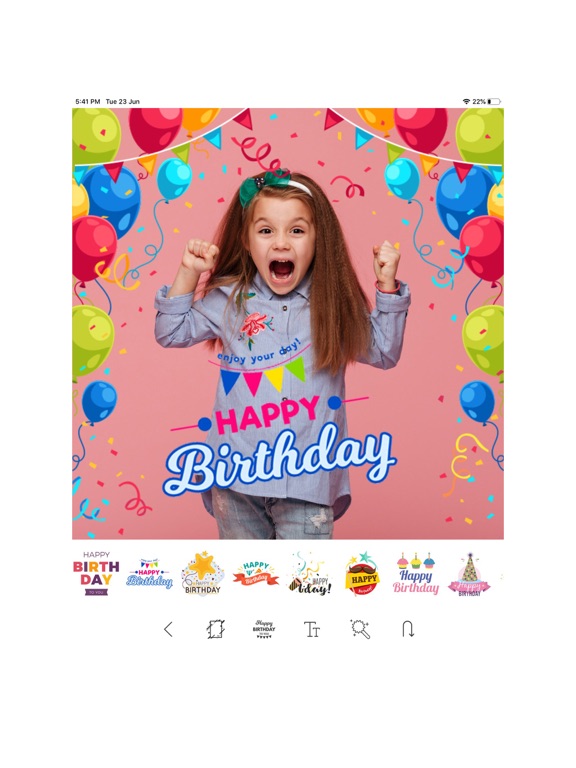 Screenshot #5 pour Birthday Frame Wishes Editor