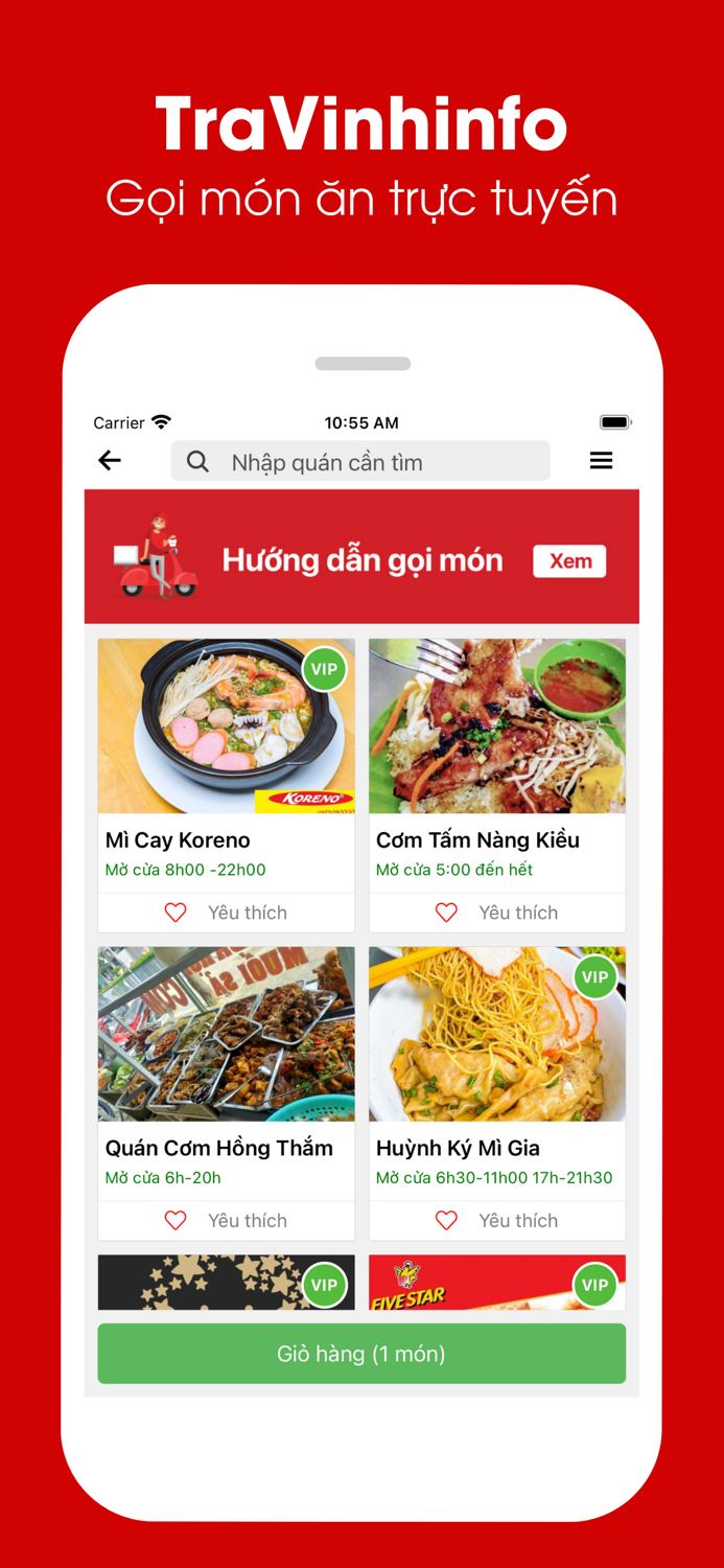 TraVinhInfo  Gọi Thức Ăn