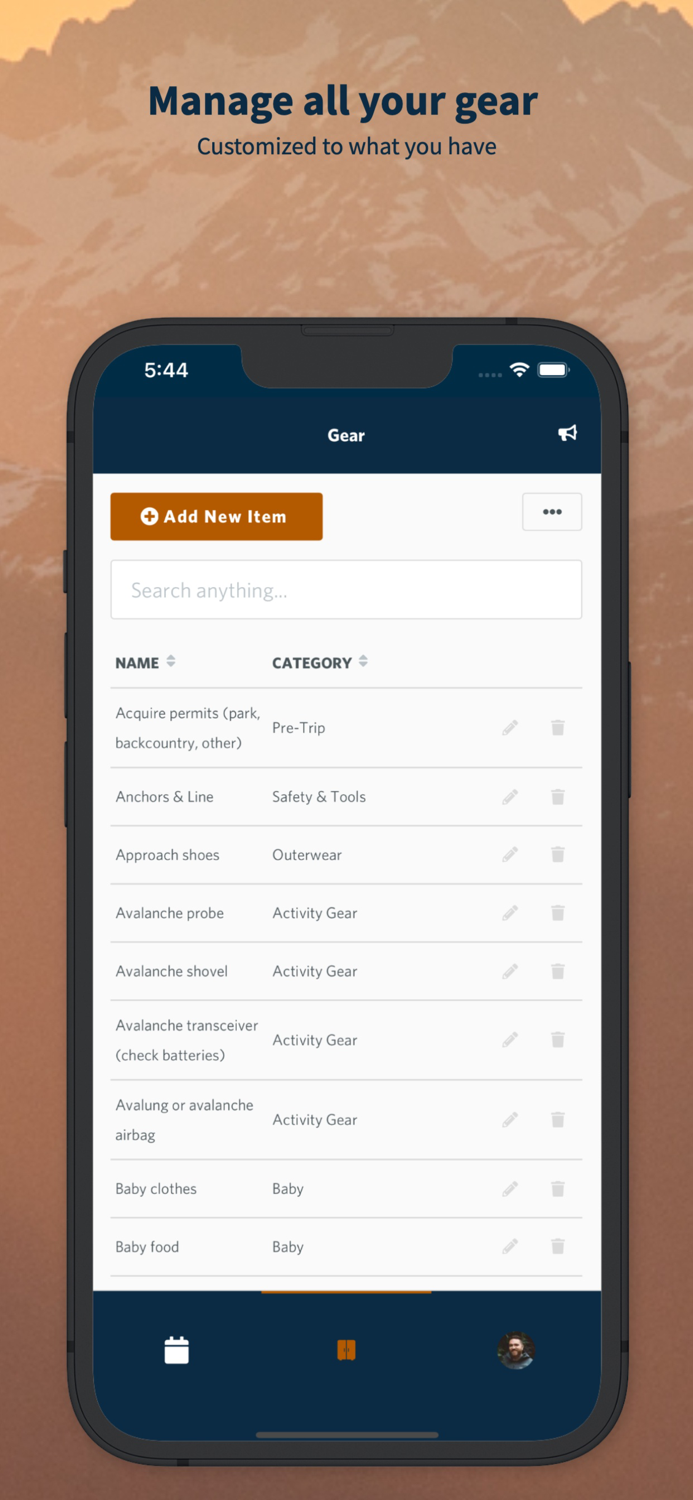 Packup - Trip Planning