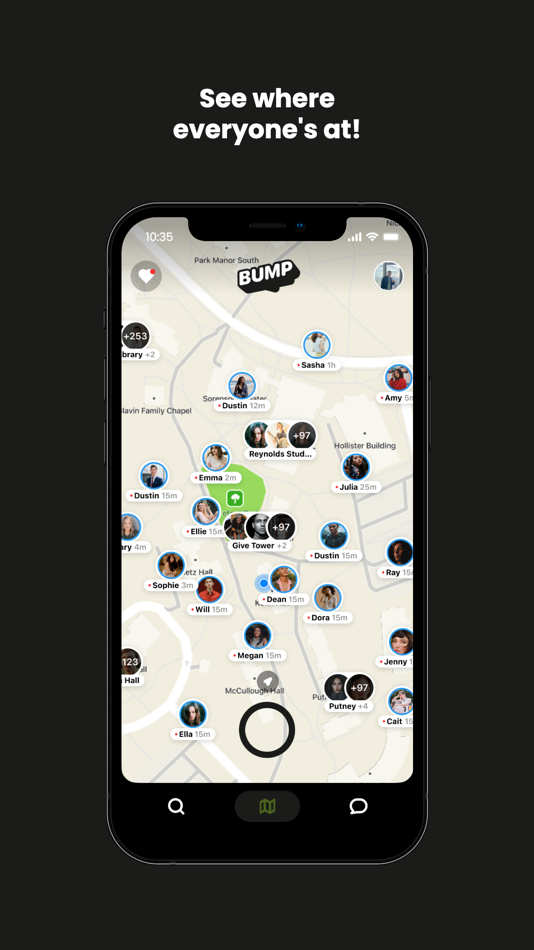 #1. Bump - Where you at? (iOS) Podle: Bump Social