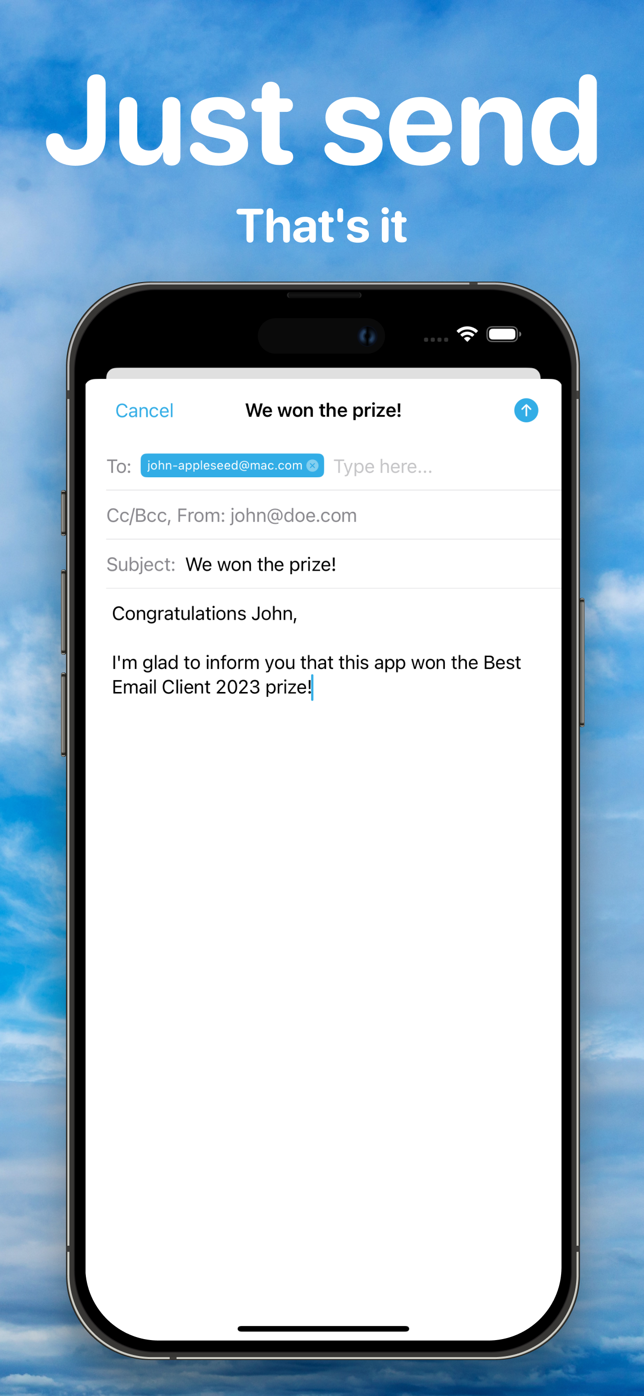 Sender: send-only email