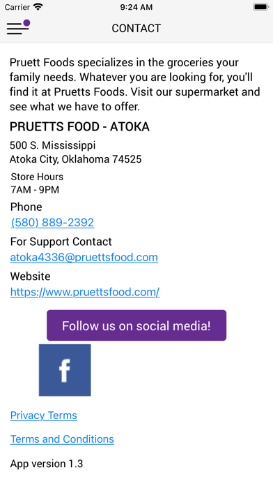 Pruetts Food Screenshot