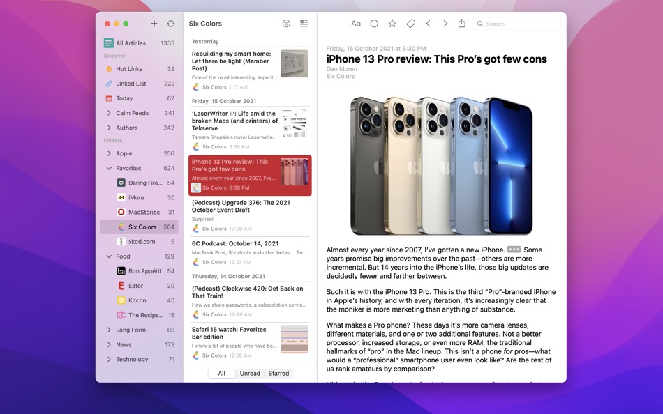 #1. lire (macOS) 由: Kunal Sood