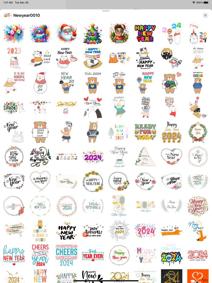 2024 Happy New Year Sticker