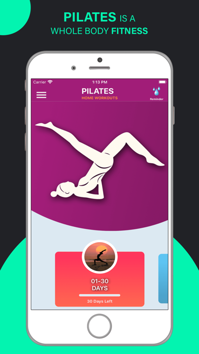 Pilates Yoga Fitness Workouts Screenshot