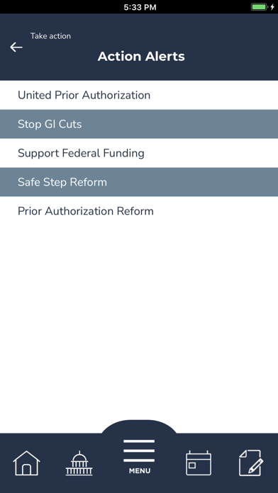 AGA Advocacy App Screenshot