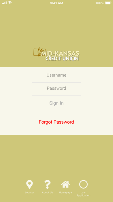 Mid-Kansas Credit Union Screenshot