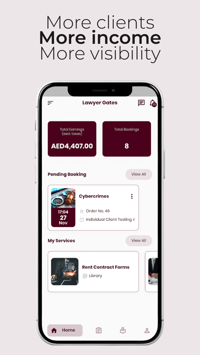 Lawyer Gates: Service Provider Screenshot