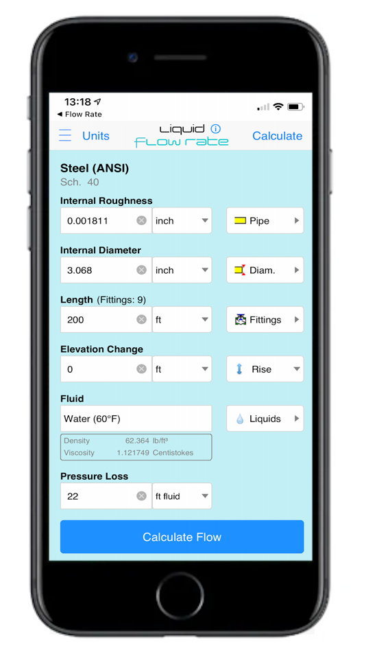 #1. Pipe Flow Liquid Flow Rate (iOS) 由: Pipe Flow Software