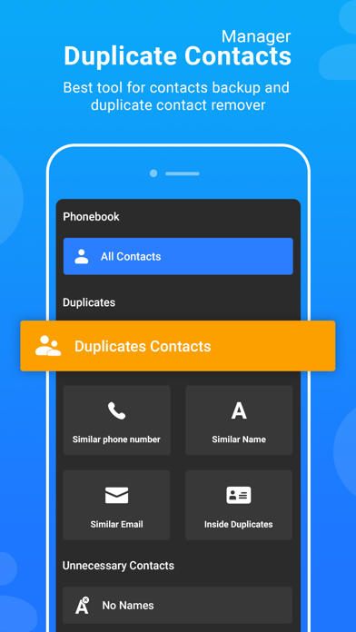 Cleanup Duplicate Contact + Screenshot