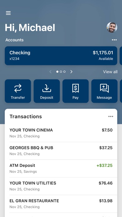 TrueCore FCU Banking App Screenshot