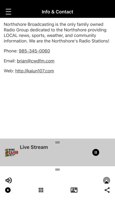 Kajun 107 Screenshot