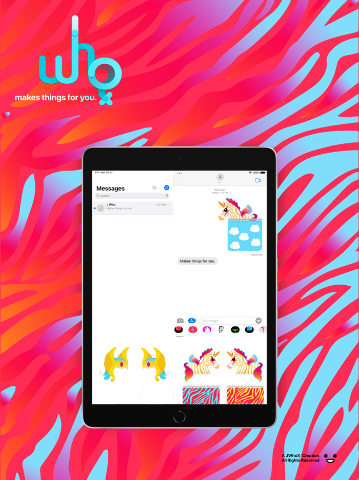 JWhoX GET Zubracorn Sticker