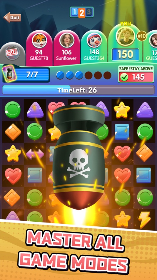 #6. Match Puzzle - PVP Match 3 (iOS) Bởi: Lesou Technology Co., Limited