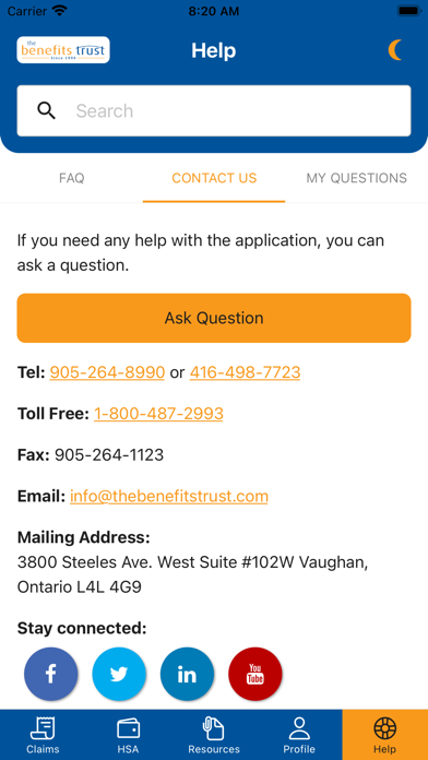 The Benefits Trust Claims App Screenshot