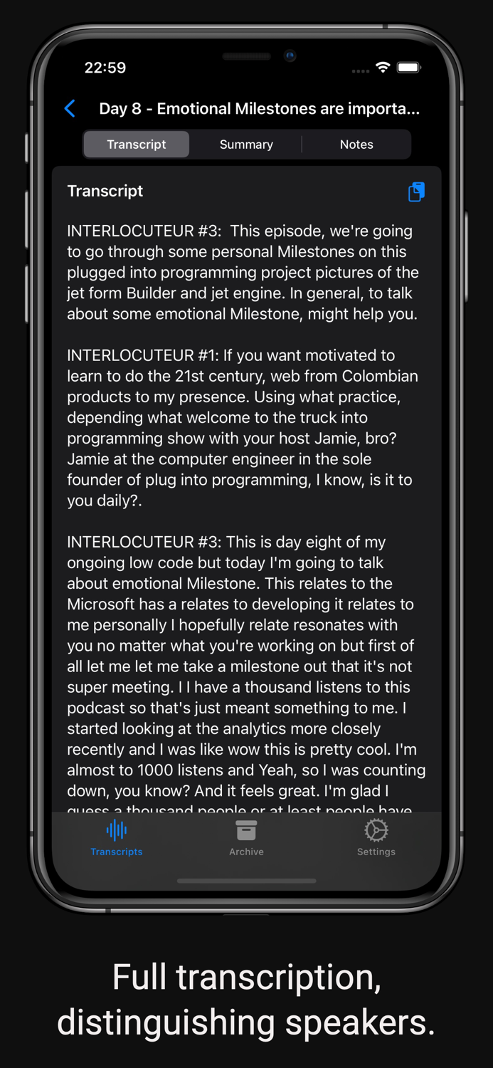 SumCast Transcribe Podcasts