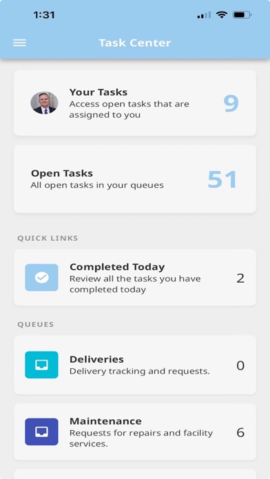 Screenshot 1 of Domo's Task Center App