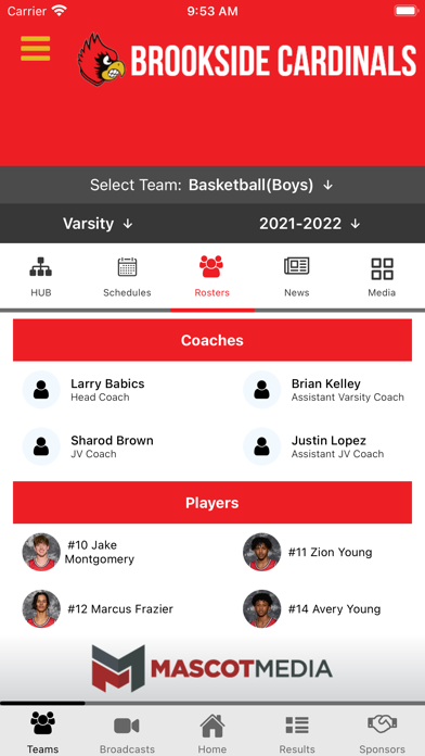 Brookside Cardinals Athletics Screenshot