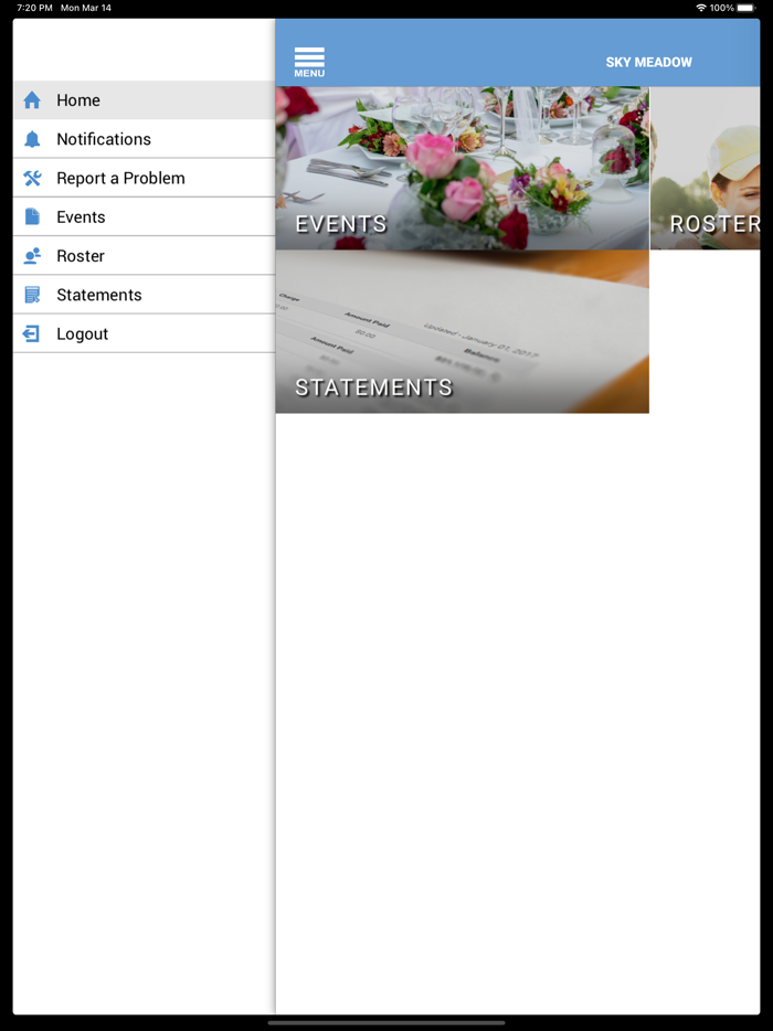 Sky Meadow Members App