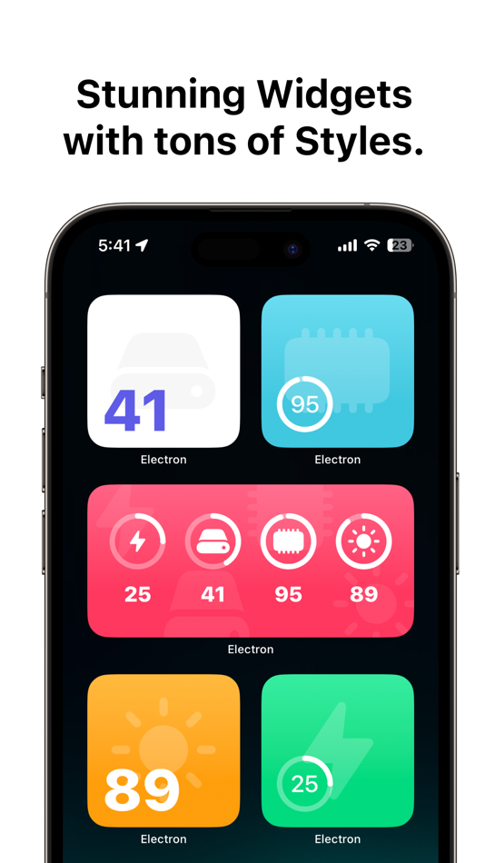 #1. Electron: Battery Widgets (iOS) 由: Maher Safadi