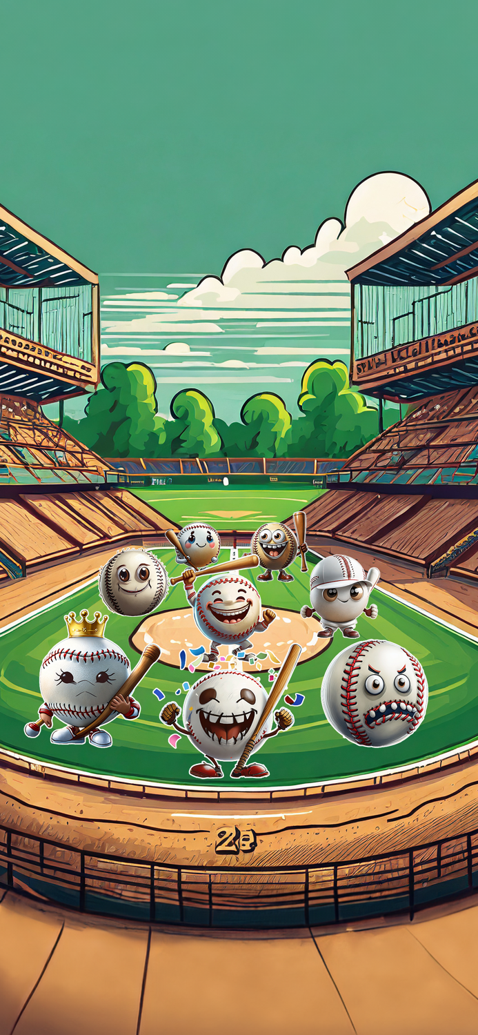 Baseball Faces Stickers