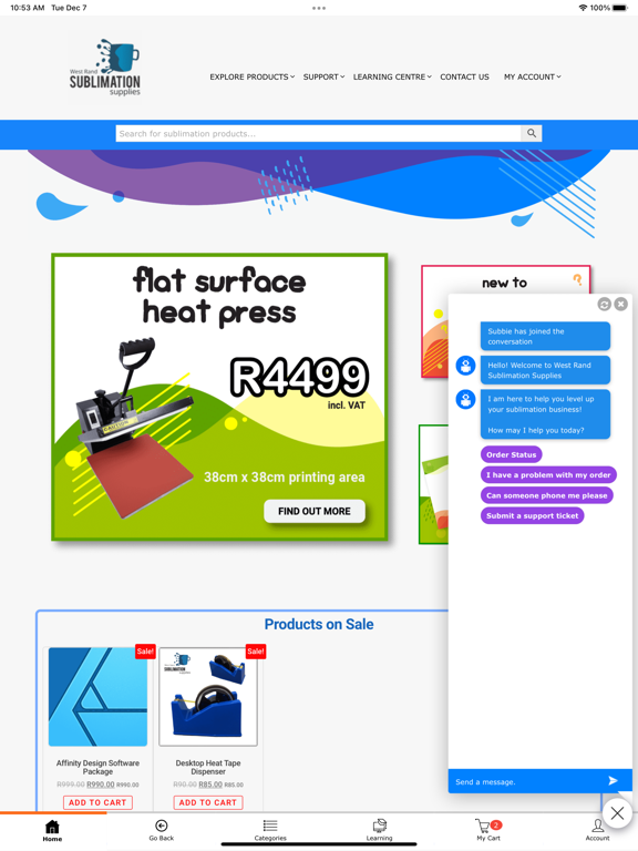 Sublimation Supplies iPad screenshot 8 - Shopping app