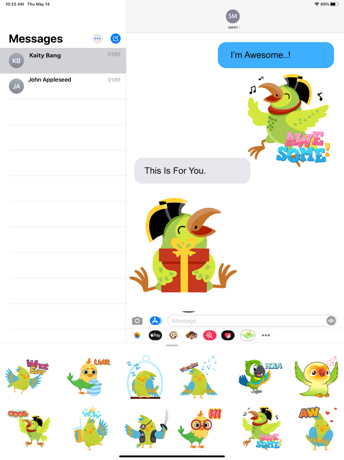Birdish Stickers Animated