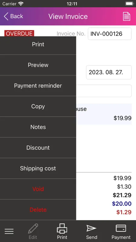SBX Invoice screenshot 5 of 10