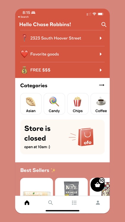 ofo - 10 min snack delivery