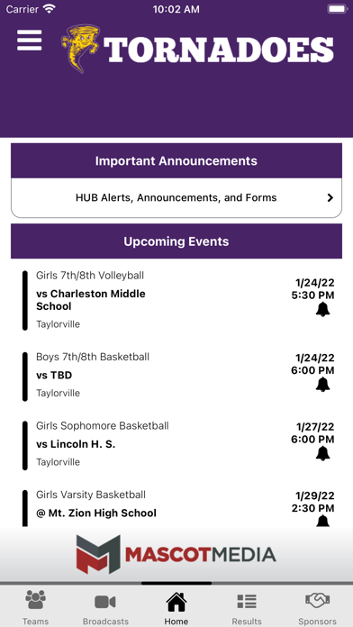 Taylorville Athletics Screenshot
