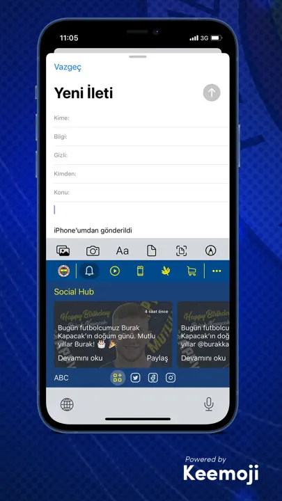 Fenerbahçe Klavyesi iPhone Ekran Görüntüsü 5