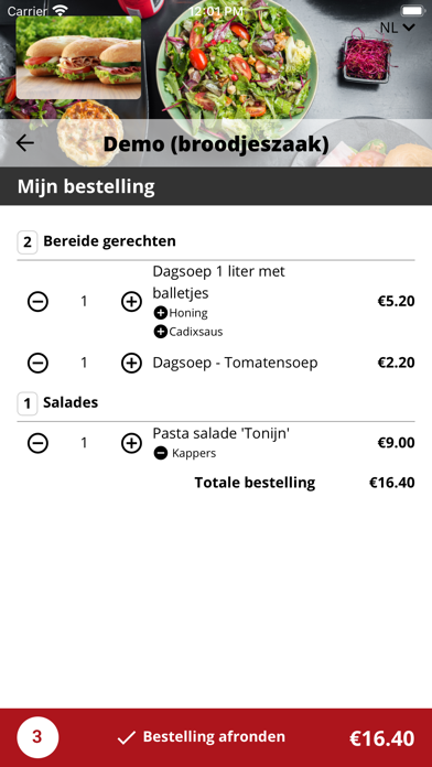 one2three - online ordering Screenshot