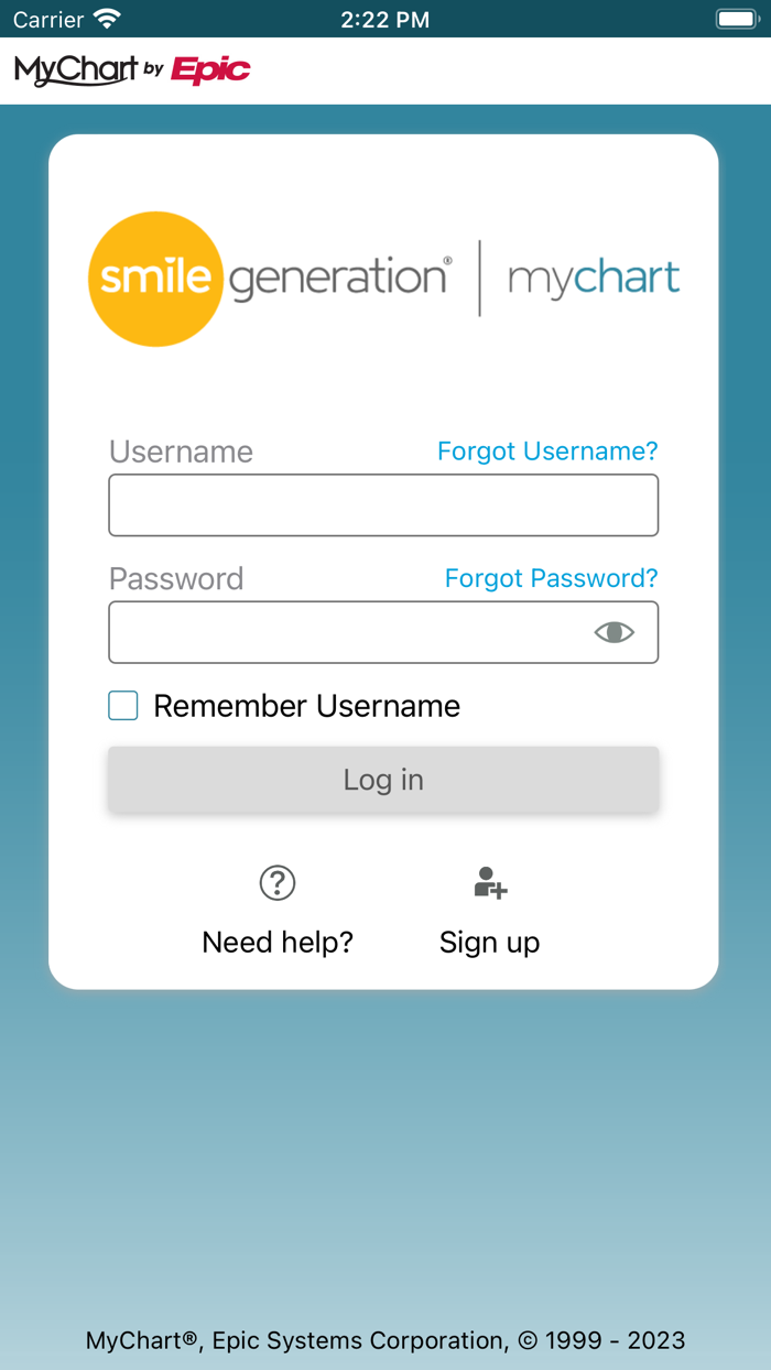Smile Generation MyChart