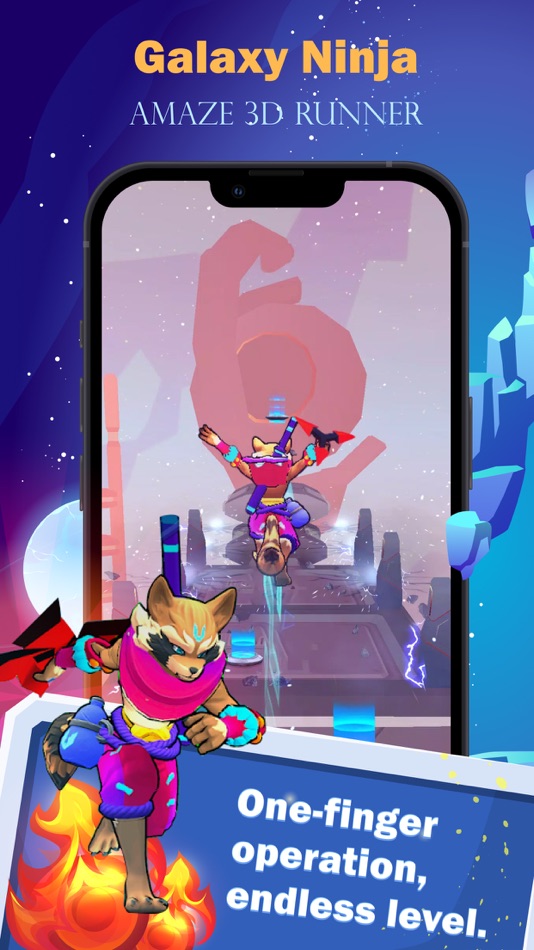 #1. Galaxy Ninja: Amaze 3D Runner (iOS) 由: ITIFY COMPANY LIMITED