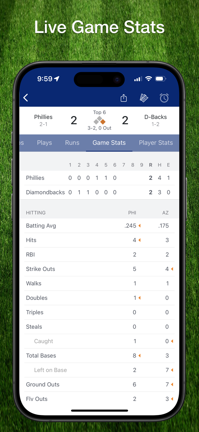 Scores App for MLB Baseball