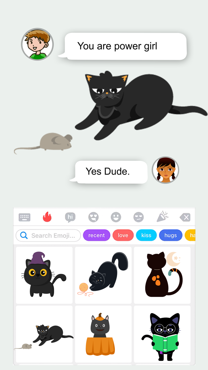 Animated Black Catmoji GIF