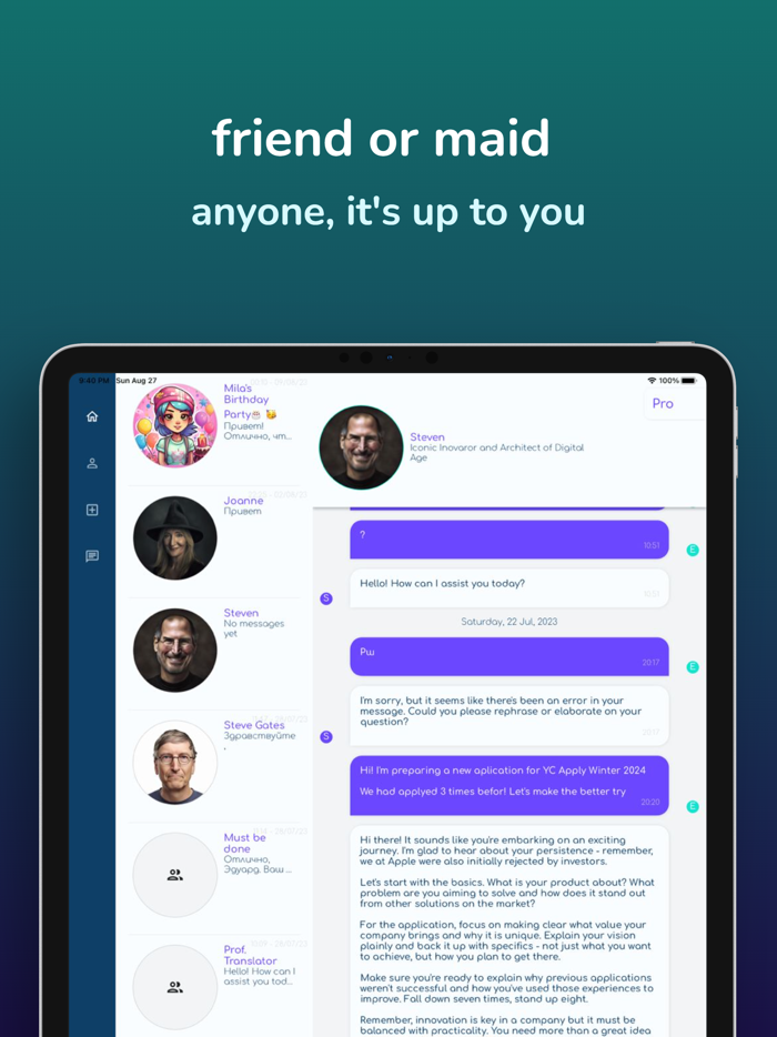 Bobot. Character AI Chat