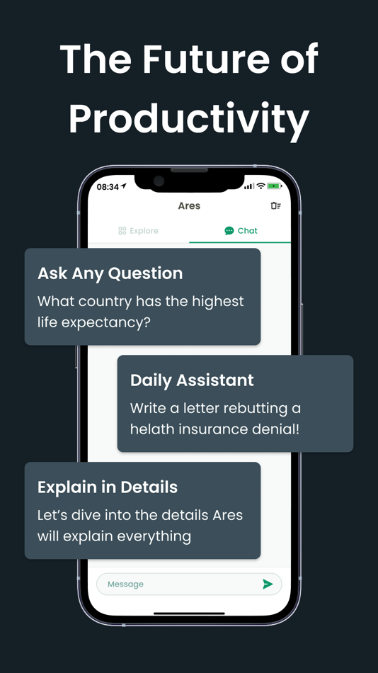 #3. Ares: AI Chatbot Assistant (iOS) Podle: Plantiary