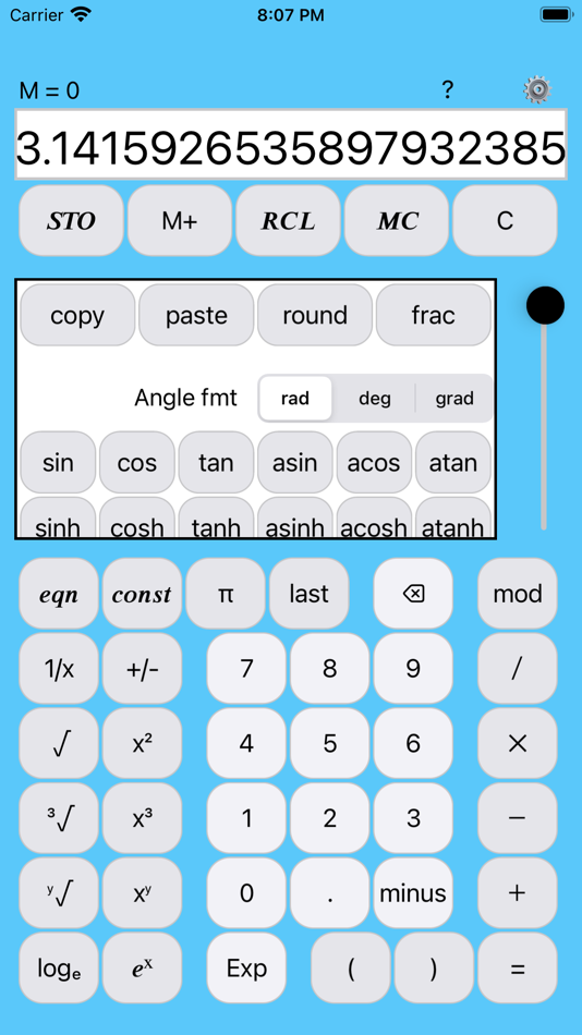#1. ExSciCalc (iOS) 由: Dale C Koepp