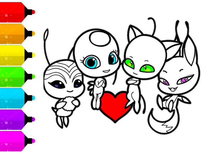 Ladybug Coloring Book and Draw