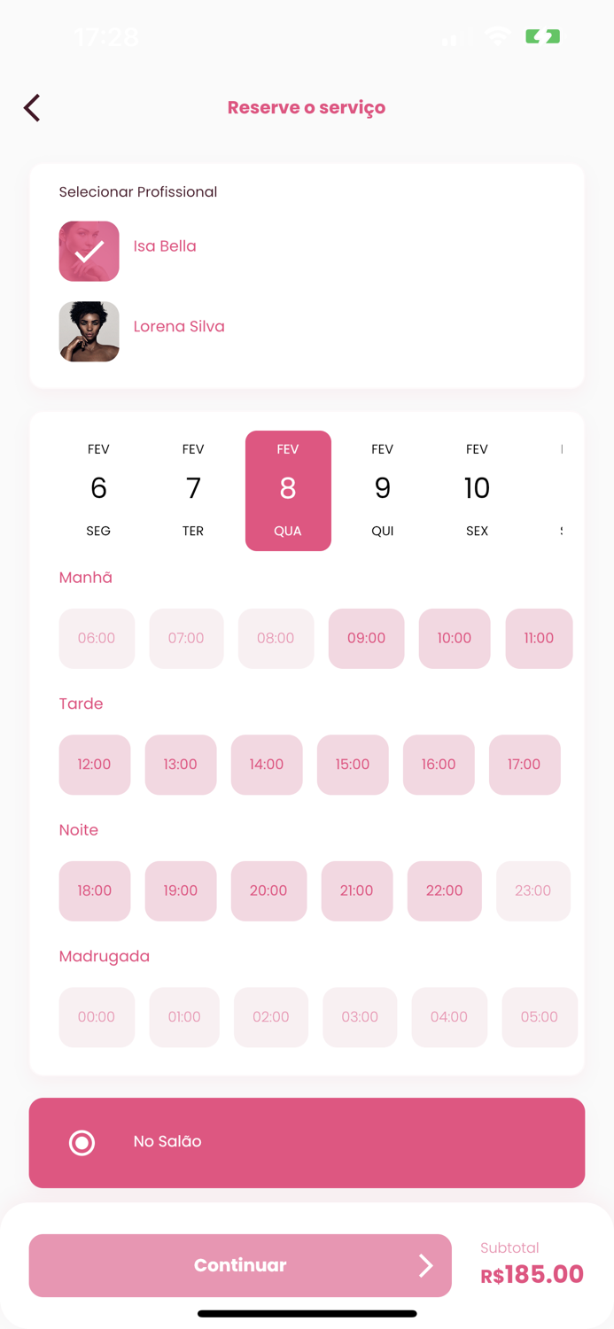 Bellatu Aplicativo de Salão