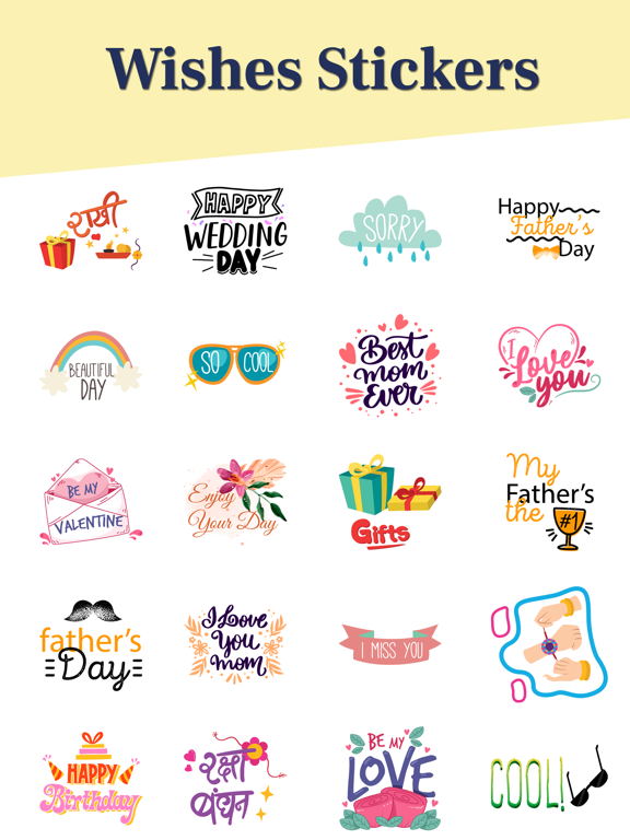 Screenshot #5 pour Wishes Stickers for iMessage