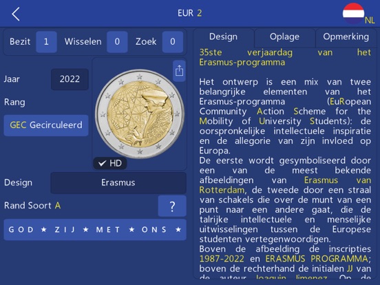 Euro Munt Verzameling iPad app afbeelding 3