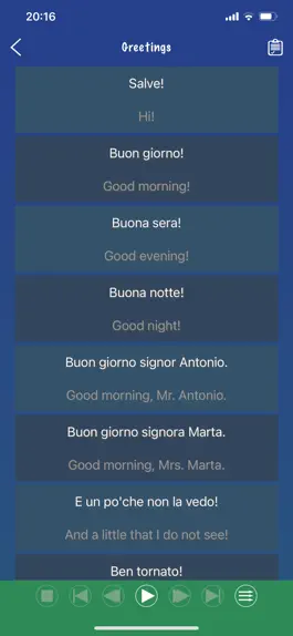 Game screenshot Italian Phrase Book Learn apk