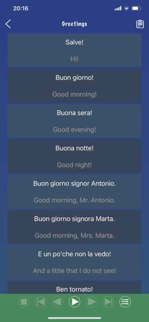 ‎Italian Phrase Book Learn Screenshot